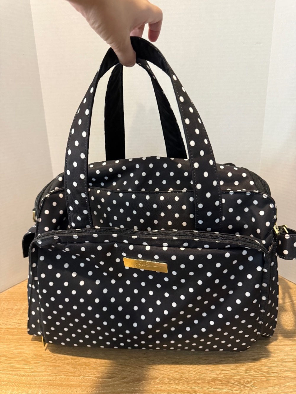 Jujube Be Prepared Legacy Black Royal Duchess Polka Dot Diaper Bag Weekender Bag